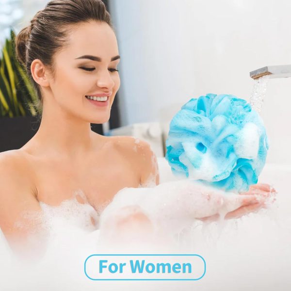 Bath Loofah Shower Sponge Body Back Scrubber Soft Mesh Shower Puffs - Image 4