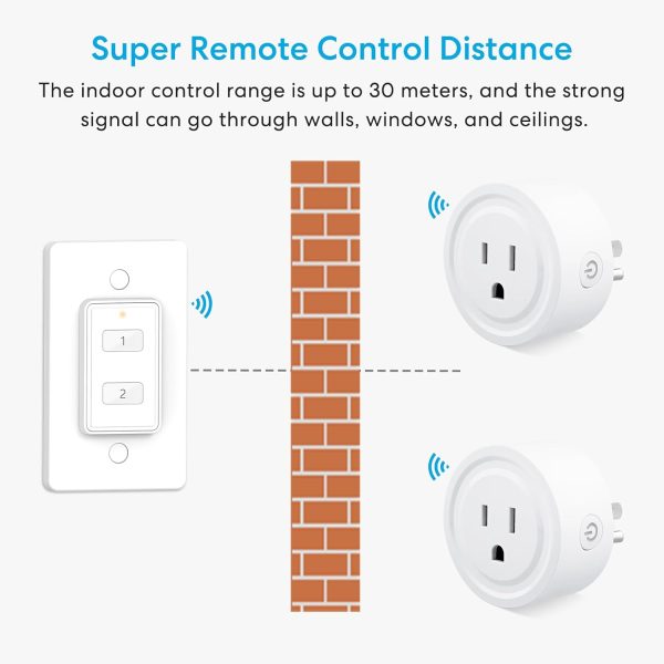 LoraTap Mini Wireless Remote Control Outlet Plug Adapter (2 Pack) with - Image 5