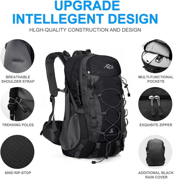 INOXTO lightweight Hiking Backpack 35L/40L Hiking Daypack with Waterproof - Image 4