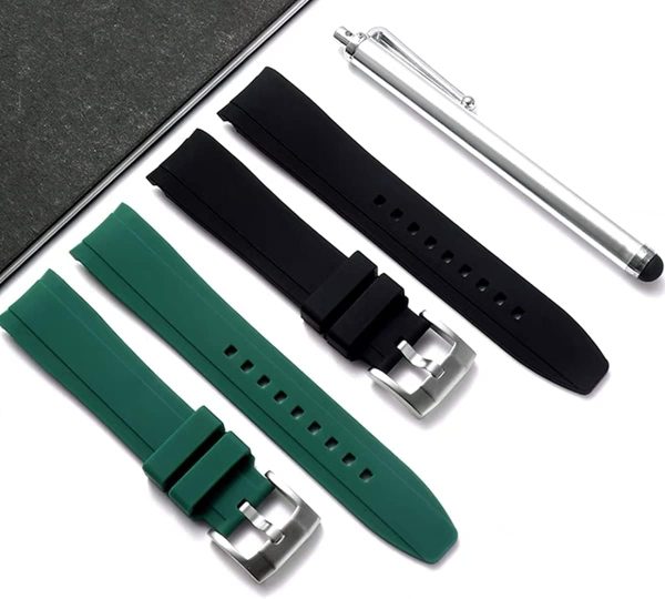 Dexter Top Grade Silicone Curved Lug End Watch Strap- Watch Bands For Men & - Image 6
