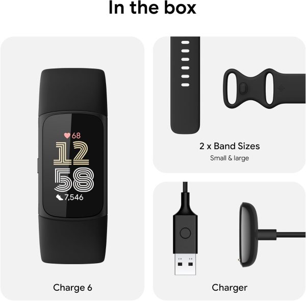 Fitbit Charge 6 Fitness Tracker with Google apps, Heart Rate on Exercise - Image 8