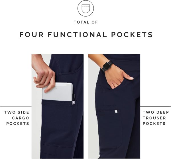FIGS Kade Cargo Scrub Pants for Women — Classic Fit, Straight Leg, 4 - Image 5