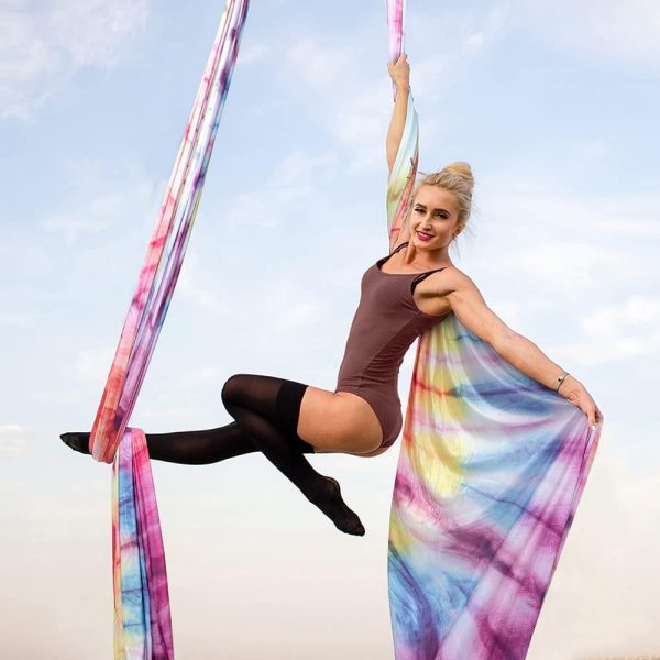 PRIOR FITNESS Aerial Silks Kit Colorful 9/15/20 Yards 40D Nylon Fabric - Image 7