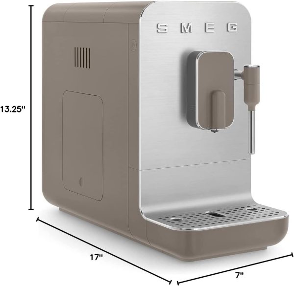 Smeg Fully Automatic Coffee Machine with Steam Taupe, 47 ounces - Image 6
