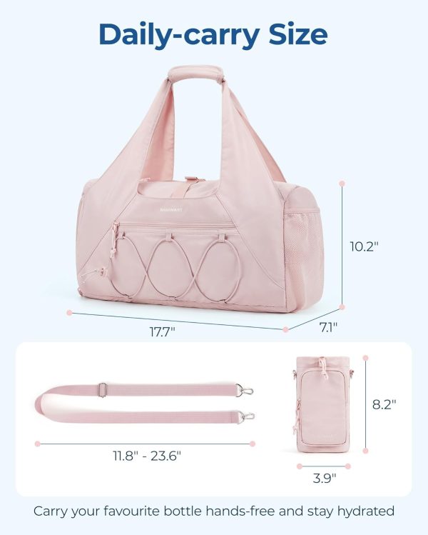 BAGSMART Gym Bag for Women, Lightweight Duffel Bag with Shoe Compartment, - Image 5