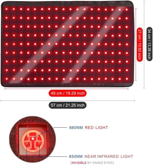 LOVTRAVEL 660nm LED Red Light Therapy for Body and 850nm Near Infrared - Image 2