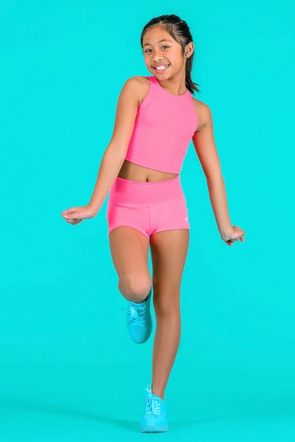 Destira Girls Gymnastic High Waisted Shorts - Compression Athletic - Image 7