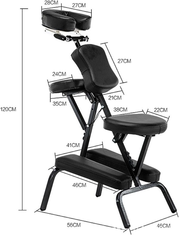 Foldable Tattoo Chair, Professional Lightweight Portable Massage Chair, - Image 2