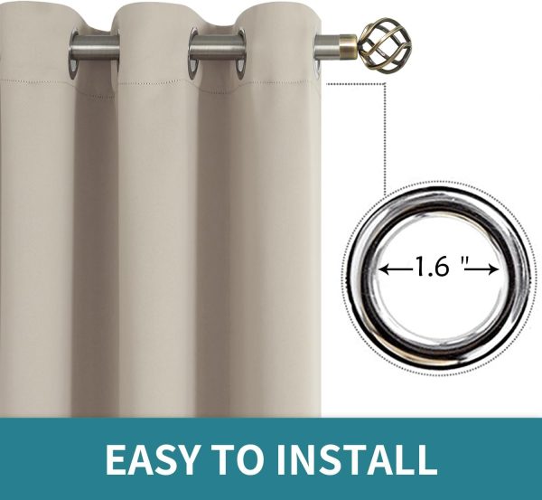 BGment Room Darkening Curtains 84 Inches Long - Grommet Thermal Insulated - Image 5