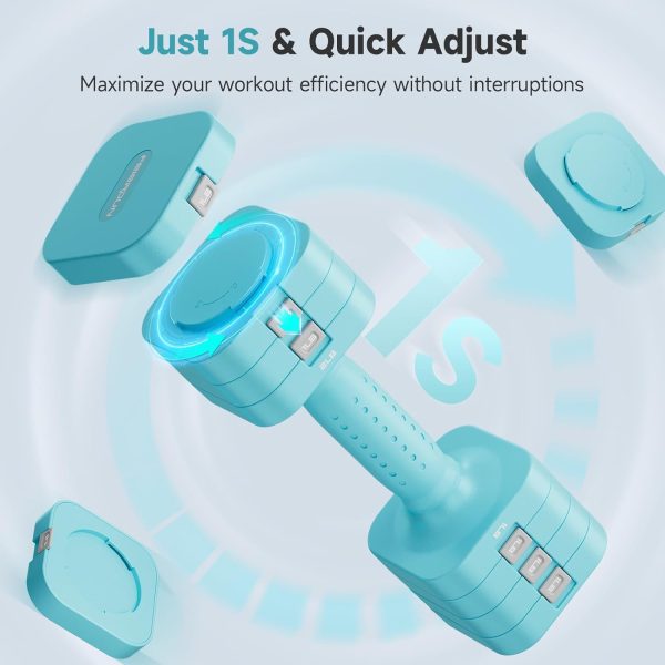 FEIERDUN Adjustable Dumbbell Set of 2, Each 2/4/6/8/10 lbs Weight for - Image 2