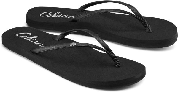 Cobian Women's Nias Bounce Skinny Synthetic Leather Strap Flip-Flop Sandals - Image 3