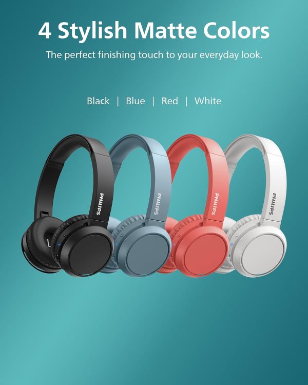 PHILIPS H4205 Wireless Headphone,On-Ear Bluetooth Headphone with BASS - Image 8
