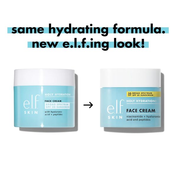 e.l.f. SKIN Holy Hydration! Face Cream - Broad Spectrum SPF 30 Sunscreen, - Image 3