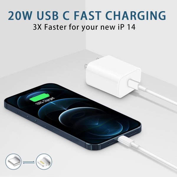 Phone Charger Fast Charging, 【MFi Certified】 2-Pack 20W USB C Fast Charger - Image 6