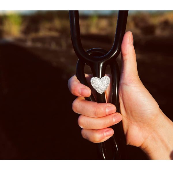 2 Pack Spark Bling Love Heart Stethoscope Charms, Custom Stethoscope Id - Image 5