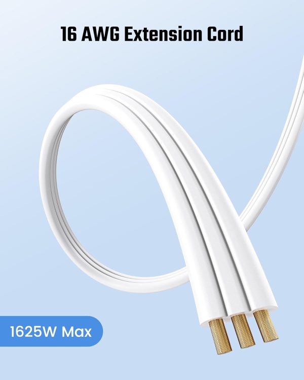 Extension Cord 15ft SUPERDANNY Mini Power Strip Ultra Right Angled Flat - Image 6