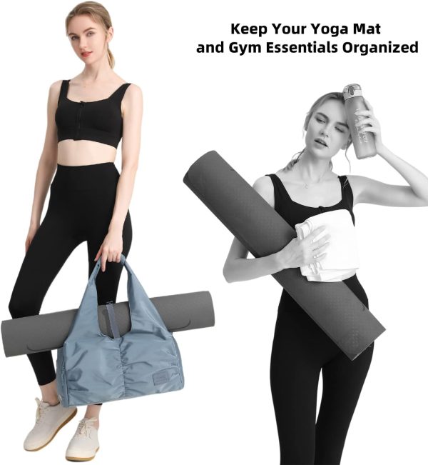 Travel Yoga Gym Bag for Women, Carrying Workout Gear, Makeup, and - Image 5