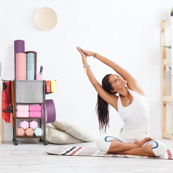 Yoga Mat Storage Rack Home Gym Equipment Workout Equipment Organizer Yoga - Image 7