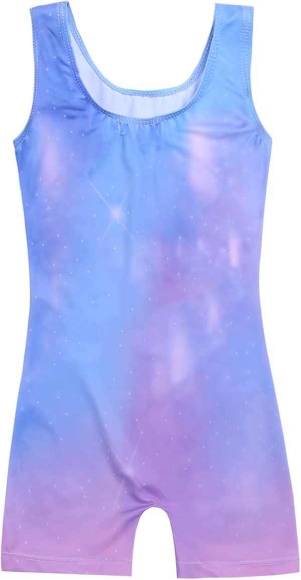 Arshiner Leotards for Girls Gymnastics with Shorts Color Gradient Shiny - Image 2