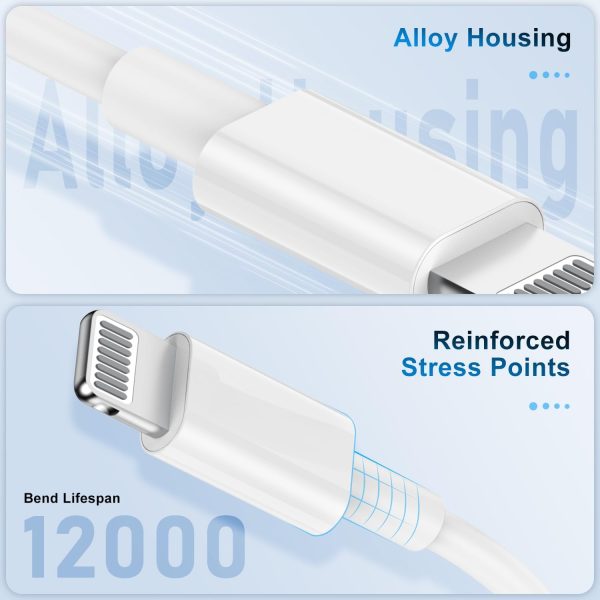 3 Pack Apple MFi Certified Charger Cable 6ft, Lightning to USB Cable Cord 6 - Image 3