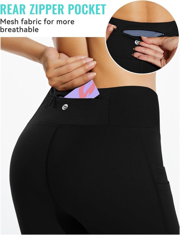 BALEAF Women's Fleece Lined Leggings Water Resistant Thermal Winter Warm - Image 3
