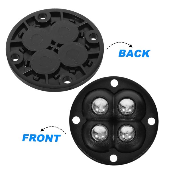 Gatuida 4sets Adhesive Universal Wheel Wheels for Office Chair Furniture - Image 2