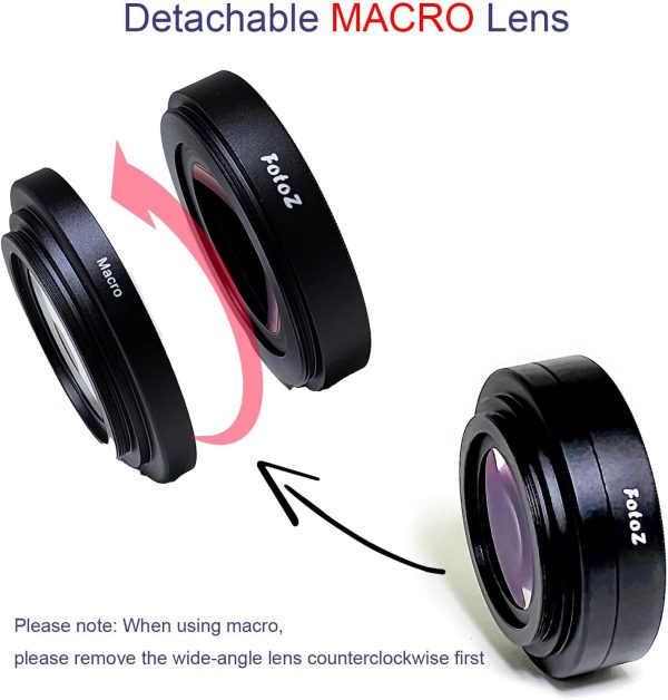 FotoZ 40.5mm 0.75x Mini Wide Angle Conversion Lens(w/Macro), for Sony ZV-1F - Image 5