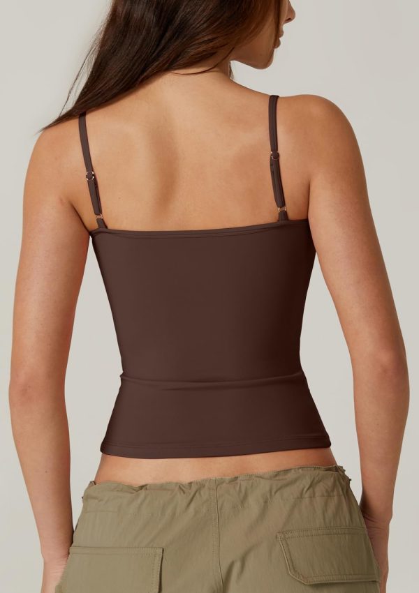 QINSEN Sexy Womens Sweetheart Neck Sleeveless Tank Spaghetti Strap Slim Fit - Image 2