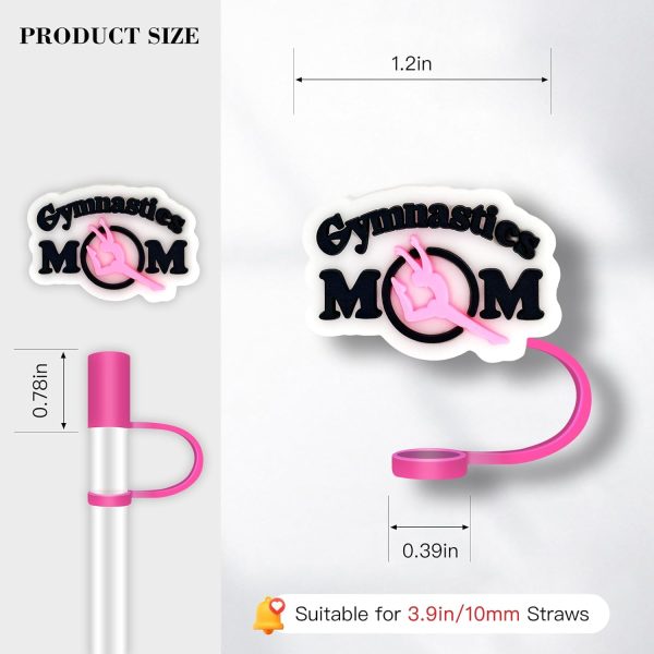 8Pcs Gymnast Straw Cover for Tumbler Cap, Gymnastics Straw Topper, 10mm - Image 4