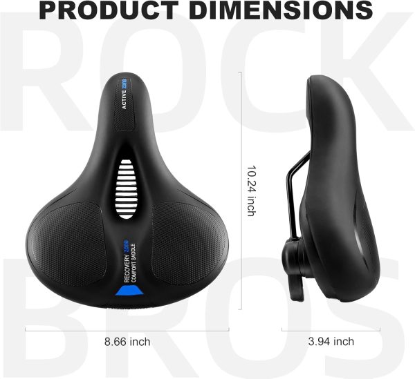 ROCKBROS Bike Seat Comfort Bike Saddle Mountain Bicycle Accessories for Men - Image 5