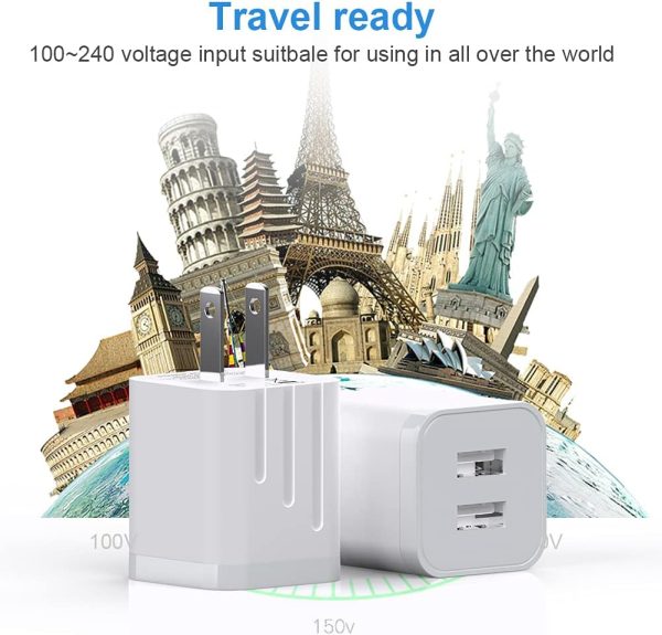 USB Wall Charger, [MFi Certified] iPhone Charger Lightning Cable 6FT(4PACK) - Image 2