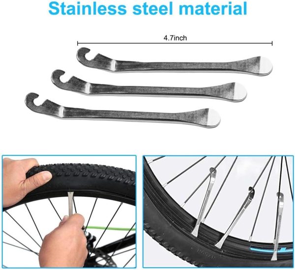 Bike Repair Kit, Bike Tire Repair Tool Kit Contains 16-in-1 Tool, 120Psi - Image 5