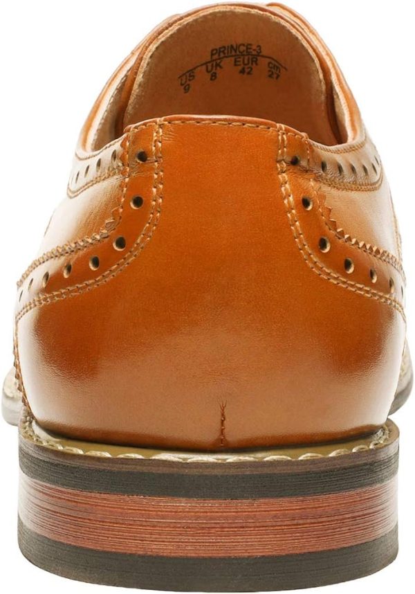 Bruno Moda Italy Prince Men's Classic Modern Oxford Wingtip Lace Dress - Image 4