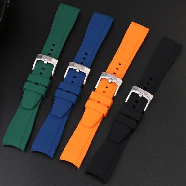 Dexter Top Grade Silicone Curved Lug End Watch Strap- Watch Bands For Men & - Image 7