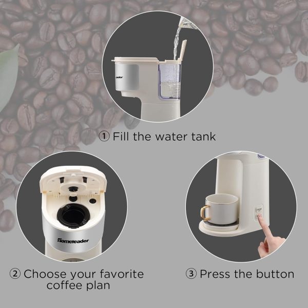 Single Serve Coffer Maker for K-Cup and Ground Coffee, Coffee Machine with - Image 4