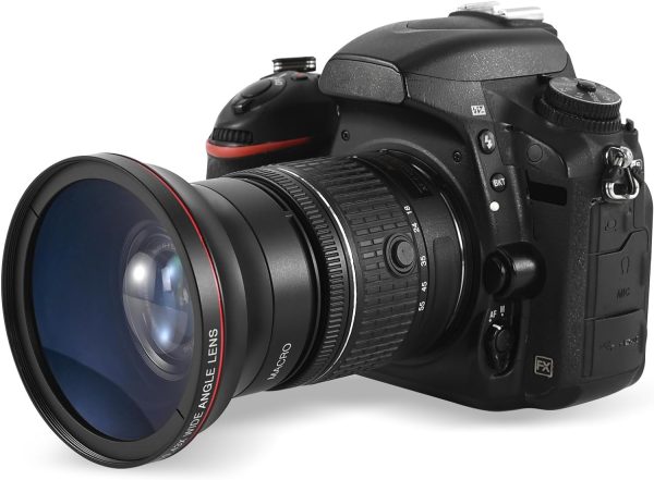 Lightdow 55MM 0.43x High-Definition Wide Angle + Macro Lens Attachment for - Image 7