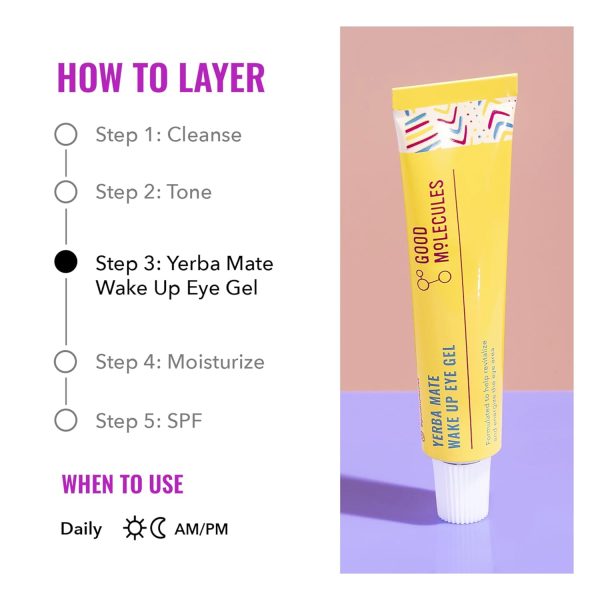 Good Molecules Yerba Mate Wake Up Eye Gel - Yerba Mate, Hyaluronic Acid and - Image 4