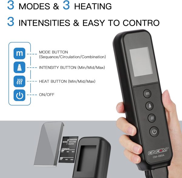 CINCOM Leg Massager with Heat, Air Compression Leg Massager for - Image 5