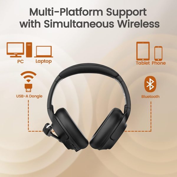 EKSA Wireless Headset with Mic for Work, Bluetooth 5.0 Headset with - Image 3