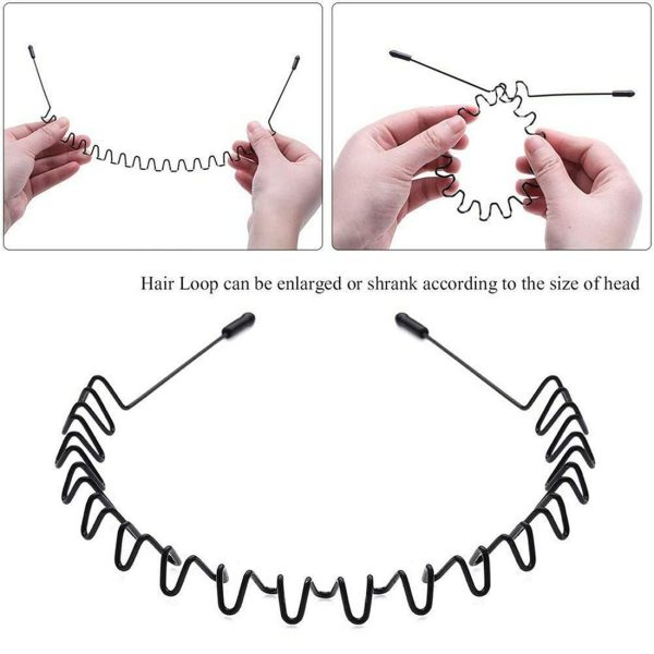 Nomakk 6 Pieces Metal Headbands Wavy Hairband Spring Hair Hoop Sports - Image 6