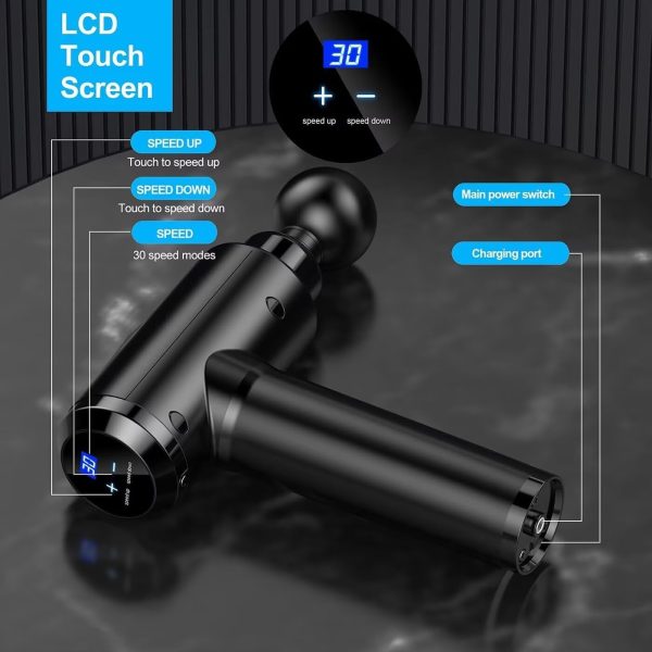 Massage Gun Deep Tissue Percussion Handheld Body Back Muscle Massager with - Image 2