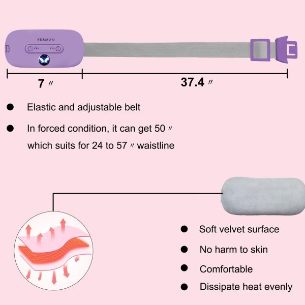 Portable Cordless Heating Pad, Electric Waist Belt Device,Fast Heating Pad - Image 6
