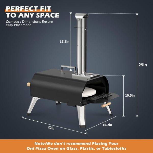 Sounday Pellet Pizza Oven Outdoor, 12" Outdoor Pizza Oven with 360°Auto - Image 7