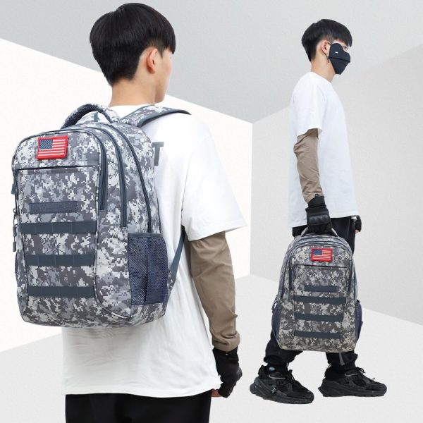outdoor plus Camo Backpack,Military Boys Backpacks for School,Army Bookbag - Image 7