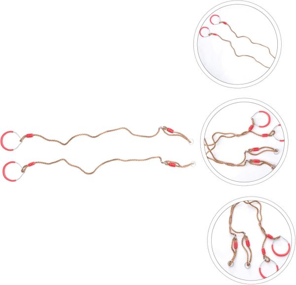 VANZACK 1 Pair Fitness Rings Gym Workout Gymnastic Gym Rings Pull up Rings - Image 9