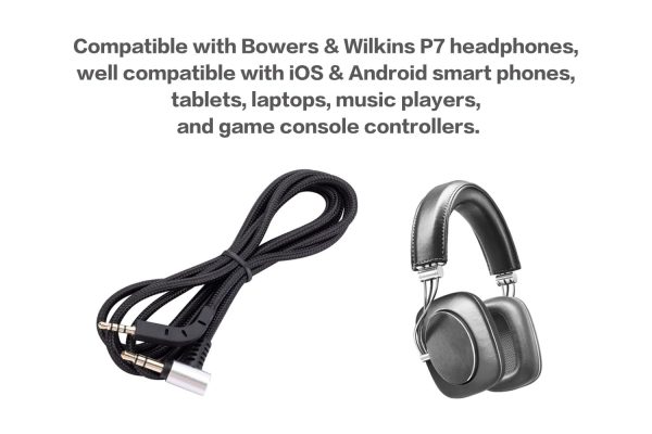 UNCLE LIGHT B&W P7 Replacement Audio Cable, Compatible with Bowers & - Image 2