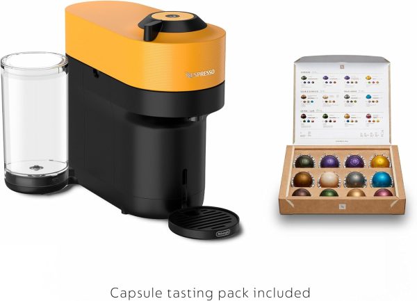 Nespresso Vertuo Pop+ by De'Longhi with Aeroccino, 1500 watts, Mango Yellow - Image 4