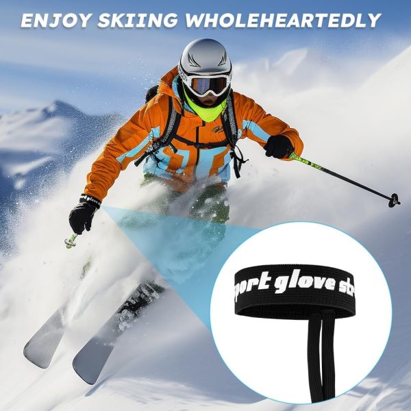 4Pcs Sport Glove Saf-ety Strap,Ski Glove Leash,Elastic Ski Glove Leash - Image 3