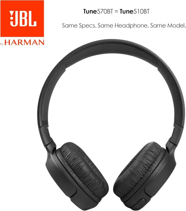 JBL Tune 570BT On-Ear Wireless Bluetooth Headphones with Pure Bass Stereo - Image 2