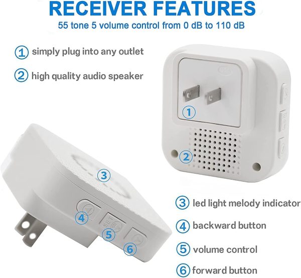 CallToU Wireless Caregiver Pager Call Button for Hard of Hearing 500FT - Image 9